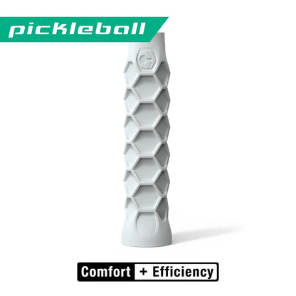 HESACORE Pickleball Elongated Grip - 6 Inches Long - Regular Soft Feel - White